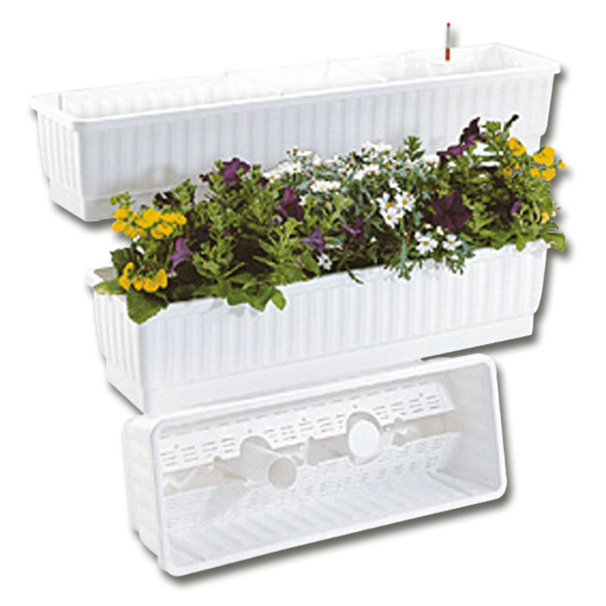 Blumenkasten VENEZIA braun 60 cm, inkl. Wasserstandsanzeiger