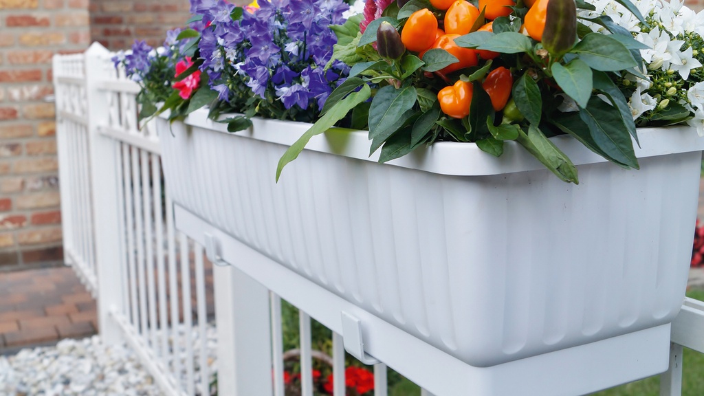 Blumenkasten VENEZIA braun 80 cm, inkl. Wasserstandsanzeiger