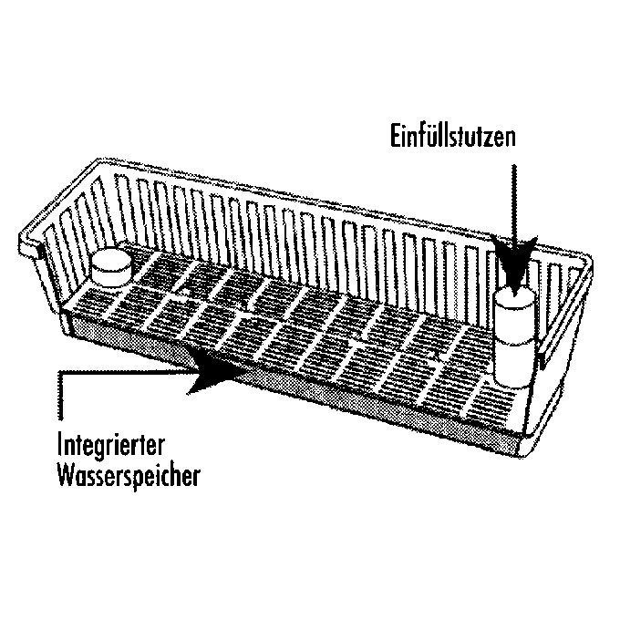 Blumenkasten VENEZIA braun 100 cm, inkl. Wasserstandsanzeiger