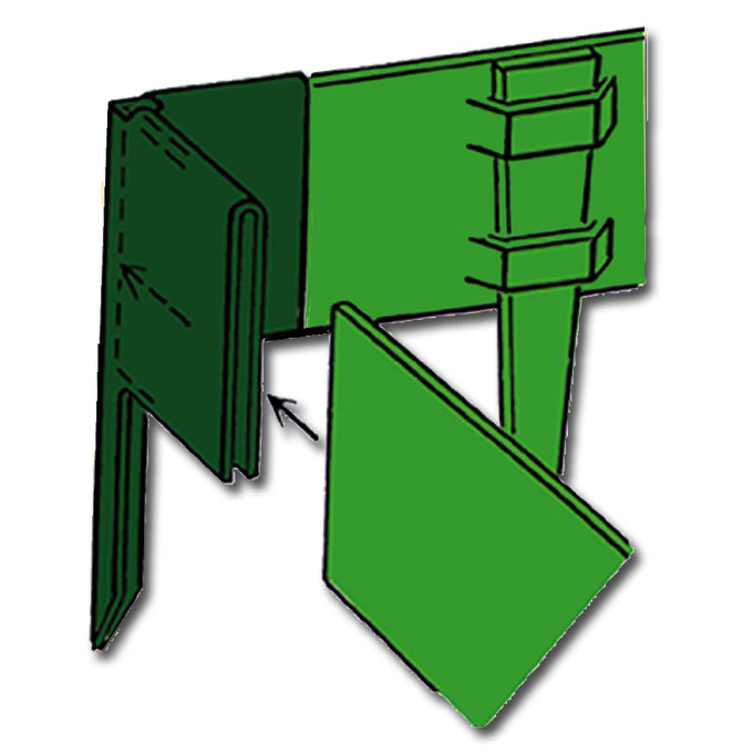 Winkel 90° Stahl Cor-Ten unbeschichtet rostig