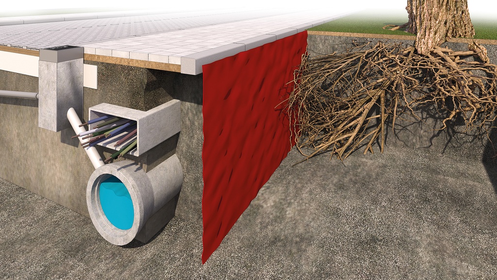 Wurzelschutzvlies ROOTBARRIER® 325, 50 m lang, 130 cm breit