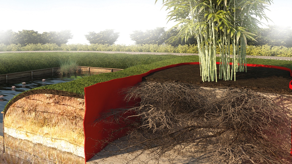 Wurzelschutzvlies ROOTBARRIER® 420 UV, 50 m lang 140cm breit