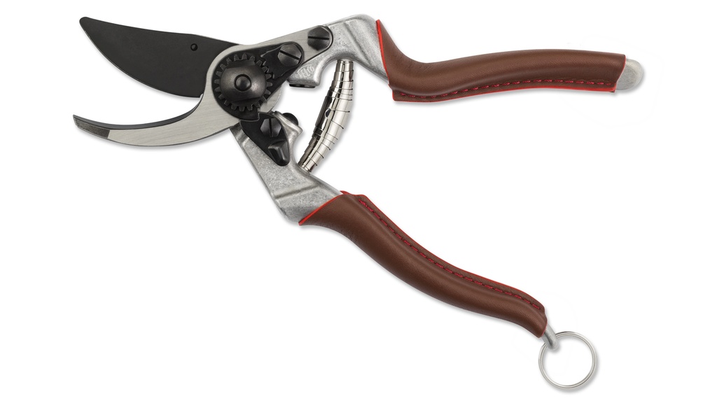 Baumschere FELCO 8 Elite, Klinge Black F-Tech, lederbezogene Griffe, 21 cm lang