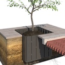 Wurzelführungsbahn ROLLRIB® 45 cm hoch, Rolle à 21 m