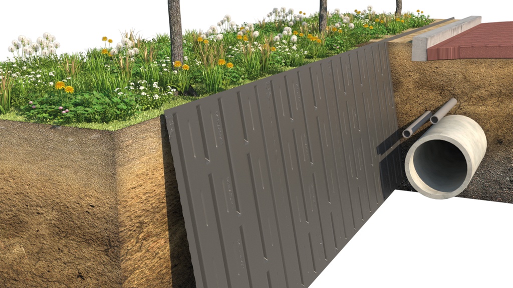 Wurzelführungsbahn ROLLRIB® 90 cm hoch, Rolle à 21 m