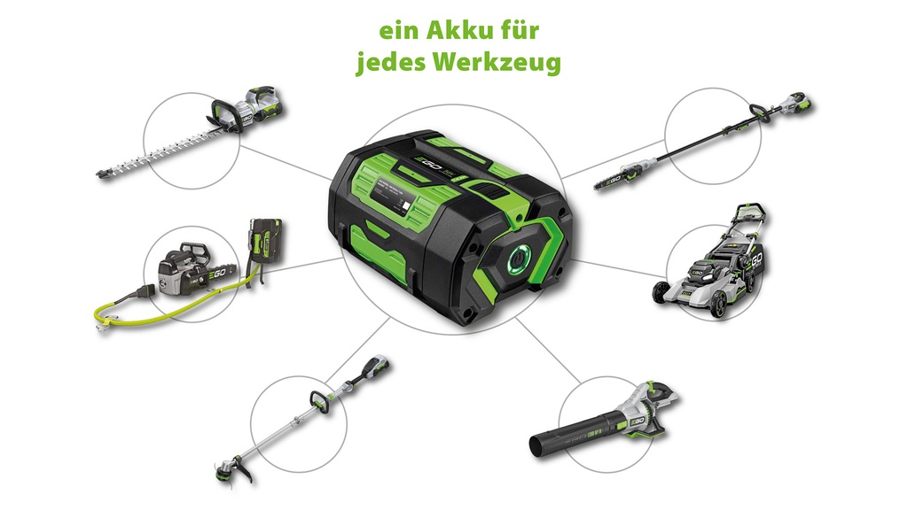 EGO Rückentragbarer Akku 28 Ah mit Anschlusskabel, Gurtzeug und Adapter