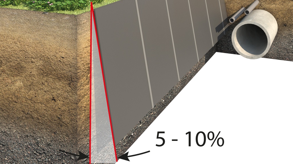 Wurzelführungsplatte 90 cm hoch, 60 cm lang