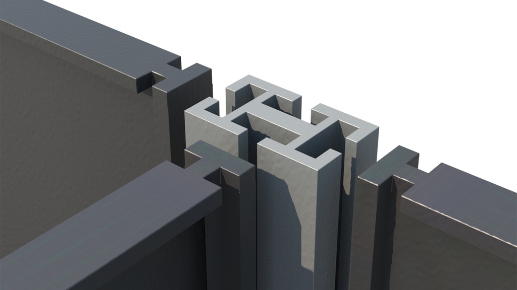 Wurzelführungsplatte 90 cm hoch, 60 cm lang