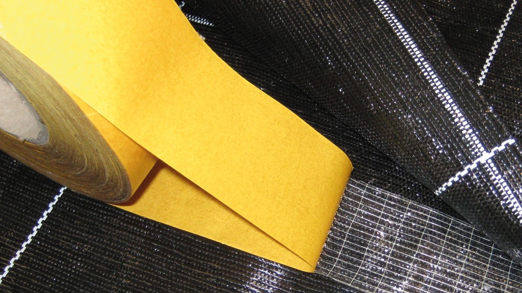 Klebband für Bändchengewebe transparent 50 m x 50 mm