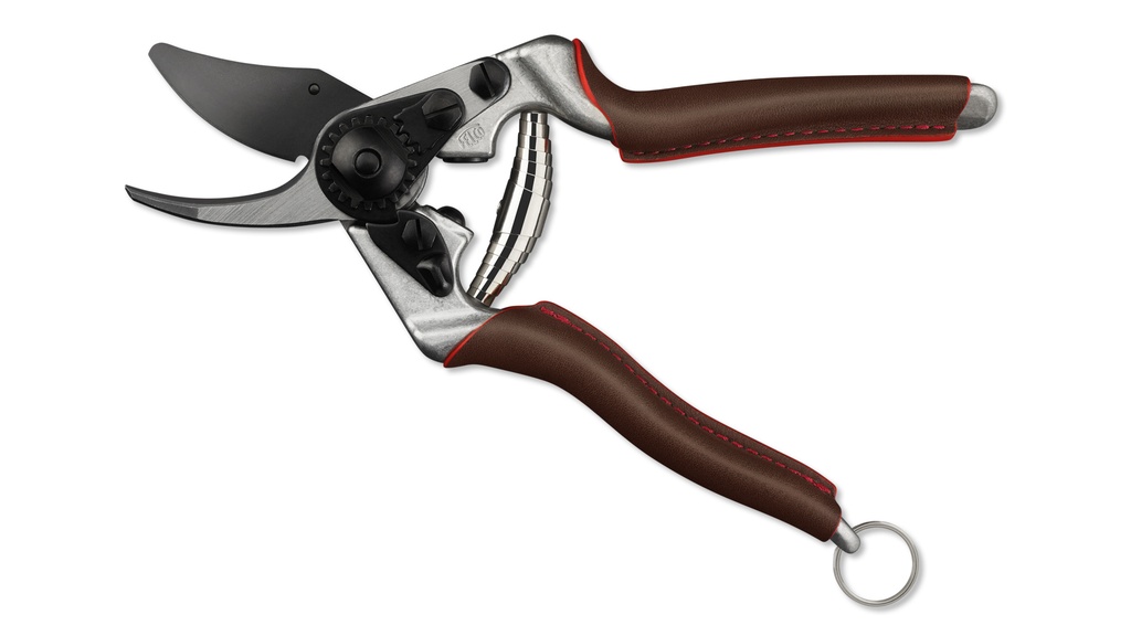Baumschere FELCO 6 Elite, Klinge Black F-Tech, lederbezogene Griffe