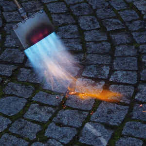 Tragbares Abflammgerät (thermischer Unkrautvernichter), 160 mm Arbeitsbreite