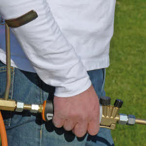 Tragbares Abflammgerät (thermischer Unkrautvernichter), 160 mm Arbeitsbreite