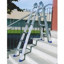 Teleskopleiter aus Aluminium, 4 x 4 Sprossen, 4.20 m