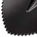 Spatenschaufel IDEAL mit Wellenschliff und Fiberglas-Stiel, Blattgrösse 30x22 cm