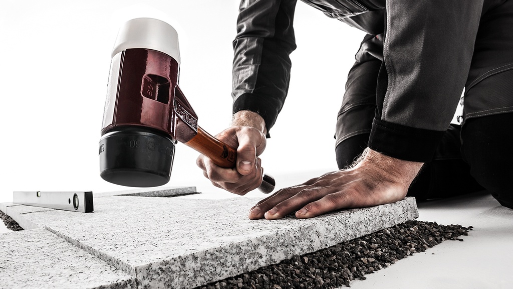 Schonhammer SIMPLEX schwarz mit Standfuss/weiss Ø 80 mm, Stiel 23 cm