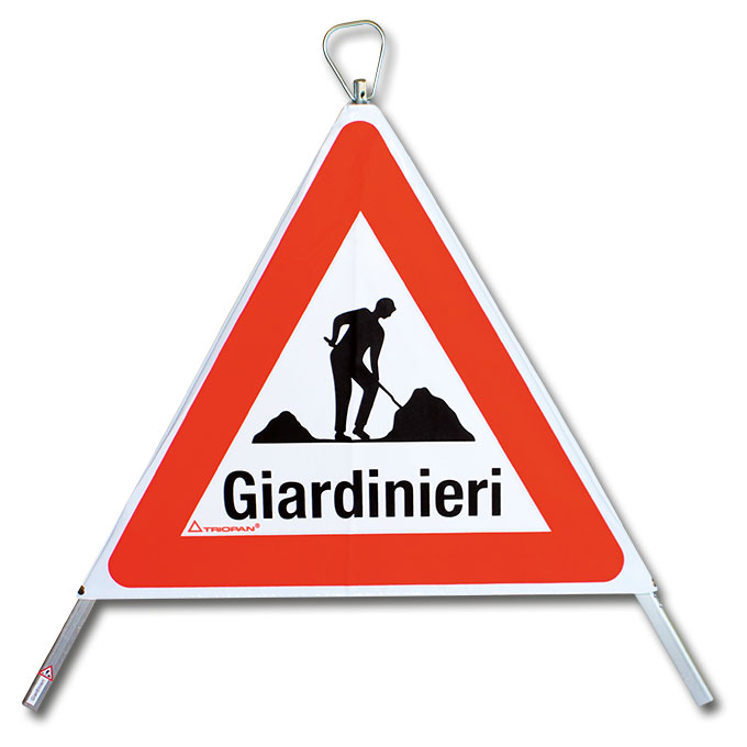 210.257_TRIOPAN-Faltsignal, Signal 1.14 «Giardinieri», tagesleuchtend, Grösse 90 cm