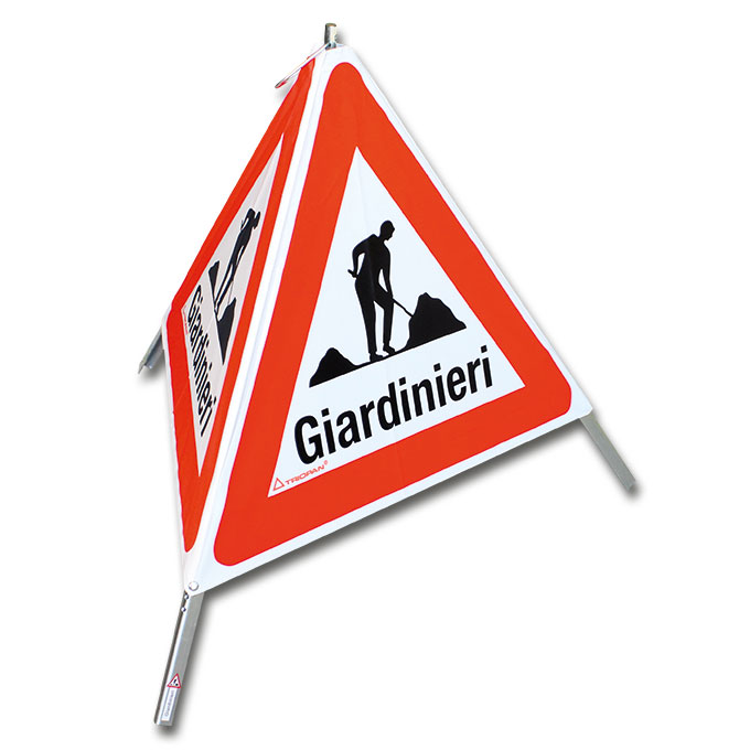 210.257_TRIOPAN-Faltsignal, Signal 1.14 «Giardinieri», tagesleuchtend, Grösse 90 cm