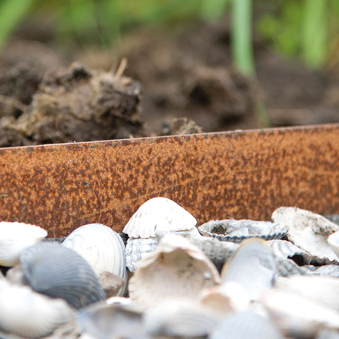 Randbegrenzung Stahl unbeschichtet rostig 3 mm x 15.2 cm