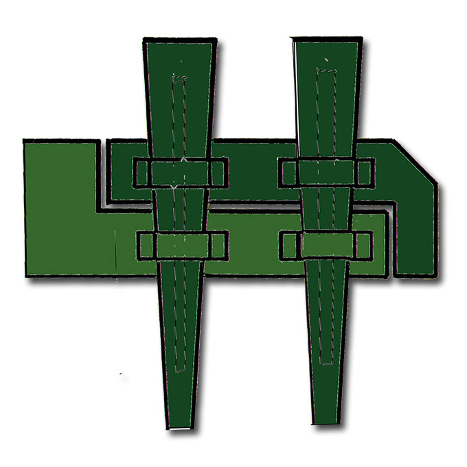 Erdspiess Stahl braun pulverbeschichtet