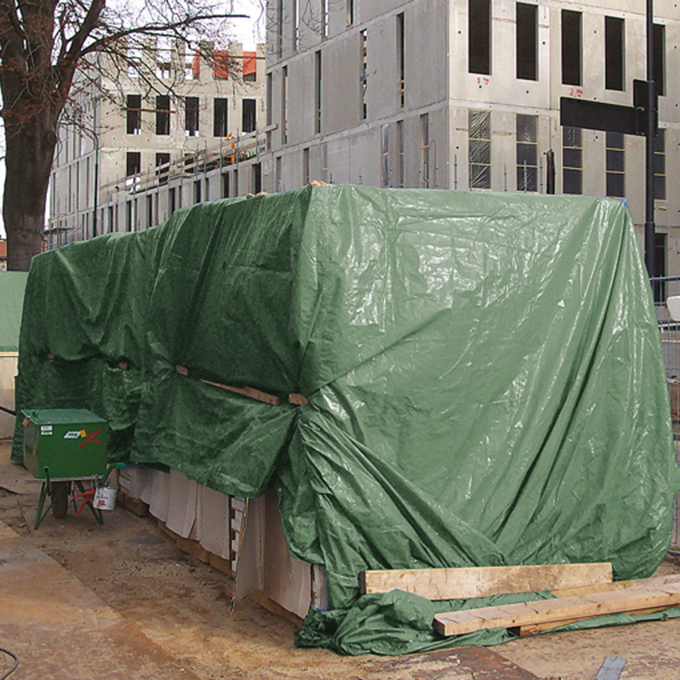 Bâche textile «forte», 250 g/m², olive, 6 x 8 m