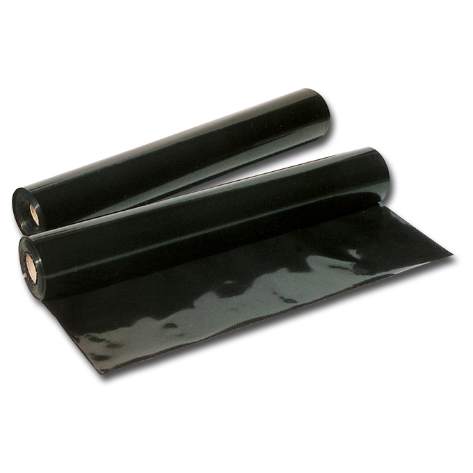 Feuille en plastique noire, longueur 50 m, largeur 400 cm, épaisseur 0.15 mm