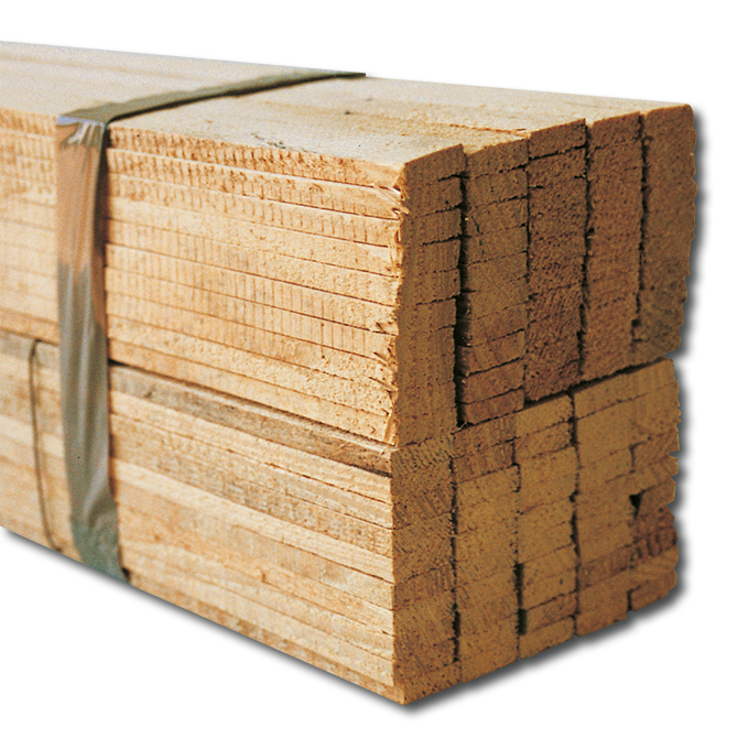 Lattes en bois imprégnée, longueur 155 cm, botte à 100 pièces