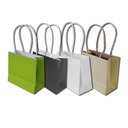 Papiertasche «Miniplant» Kraftpapier weiss mit PE-Beschichtung, 14/6 x 12 cm