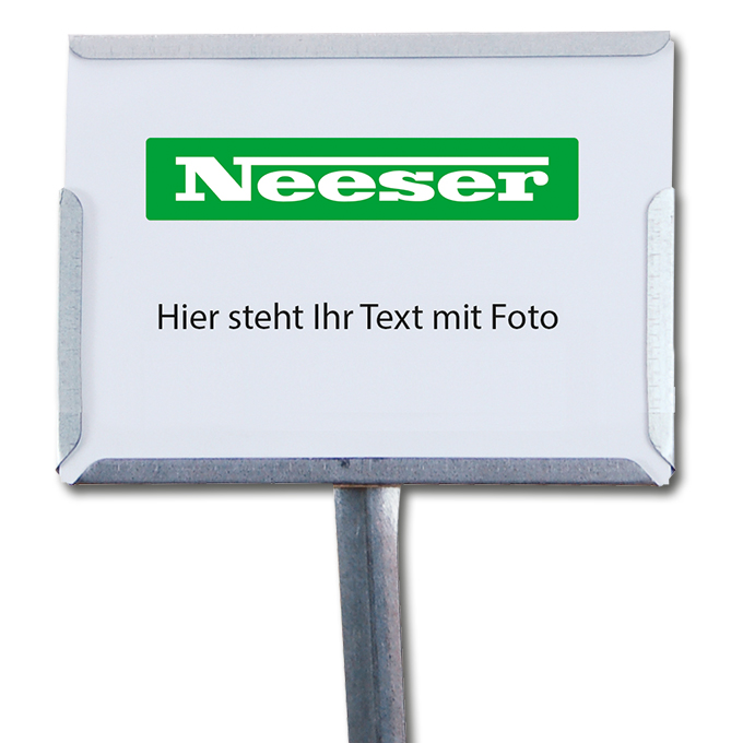 Schildhalter A5 plus Querformat, Stab 46 cm