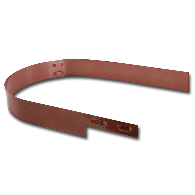 Bordure acier brune peinte par poudrage, hauteur 10.2 cm, épaisseur 2 mm