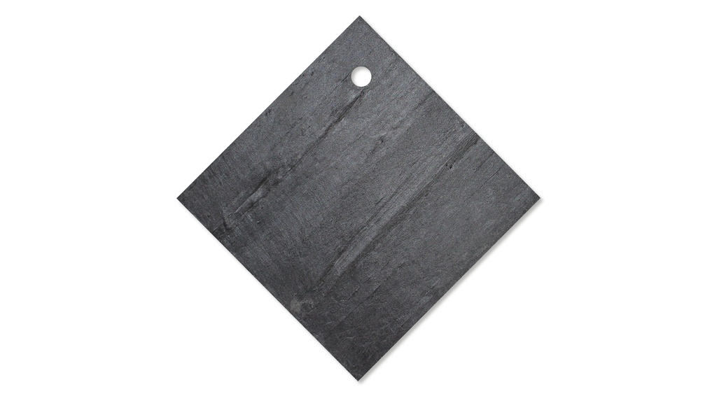 Schiefertafel rautenförmig mit Loch 7 mm Ø, 95 x 95 mm