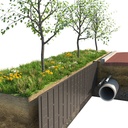 Wurzelführungsplatten HDPE 2 mm, 220 cm lang, 57 cm hoch