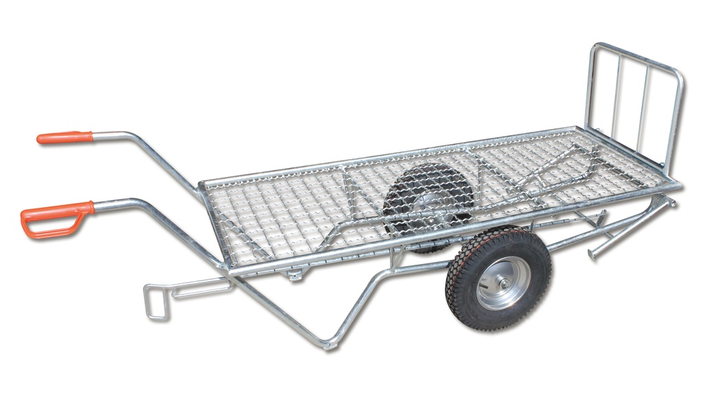 Chariot horticole grillagé à 2 roues