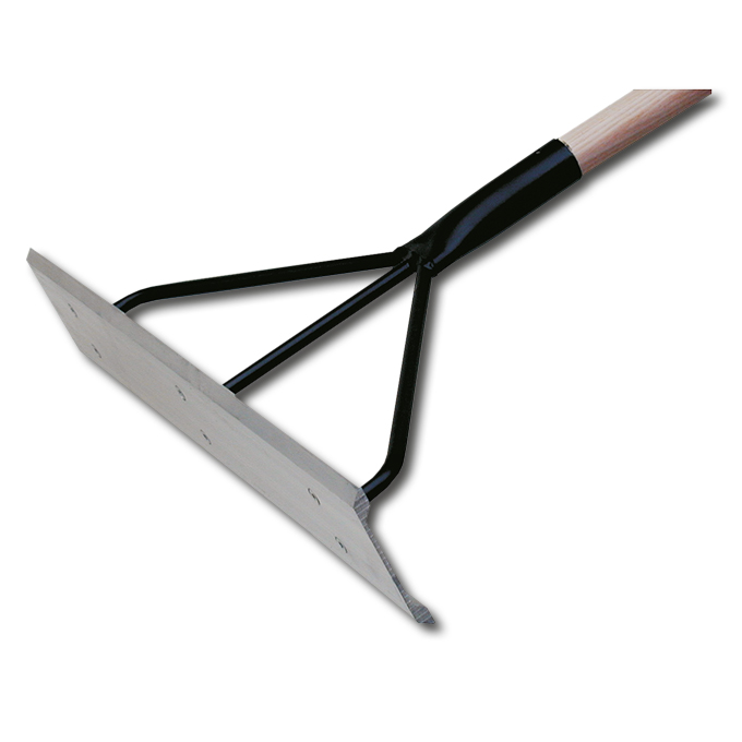 Teerkrücke kantenverstärkt, 150 cm breit, mit Stiel 170 cm