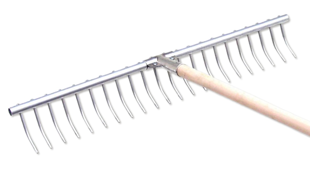 Râteau à foin / à gazon avec manche, largeur 71 cm