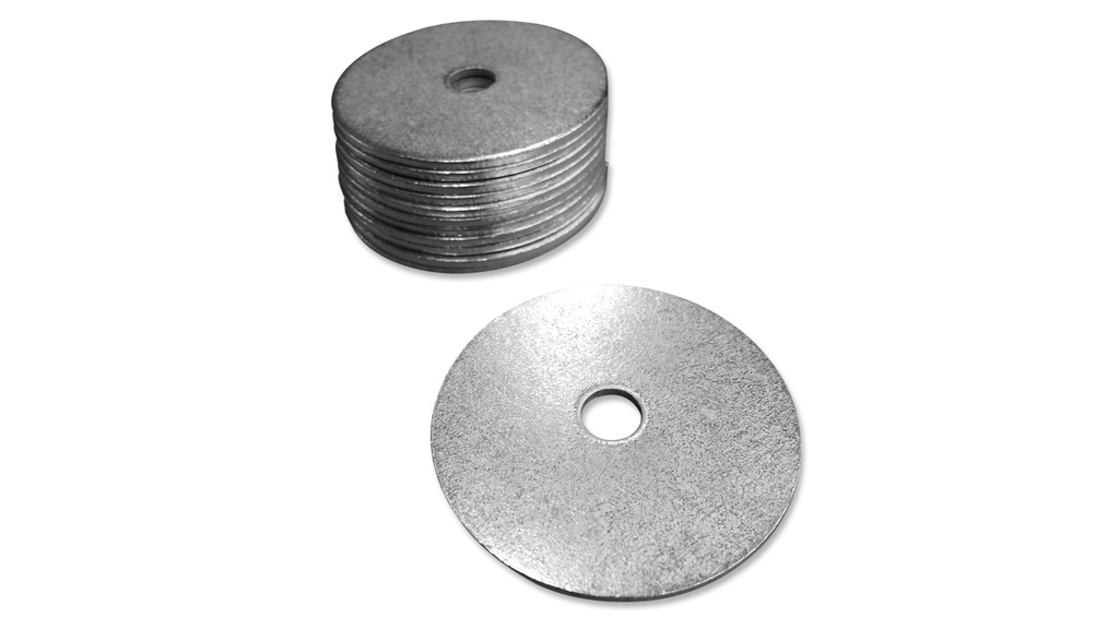 Plaque en acier seule, zingué, ø 5 cm