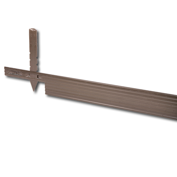 Randbegrenzung Aluminium braun, Höhe 10.2 cm, Dicke 3.2 mm