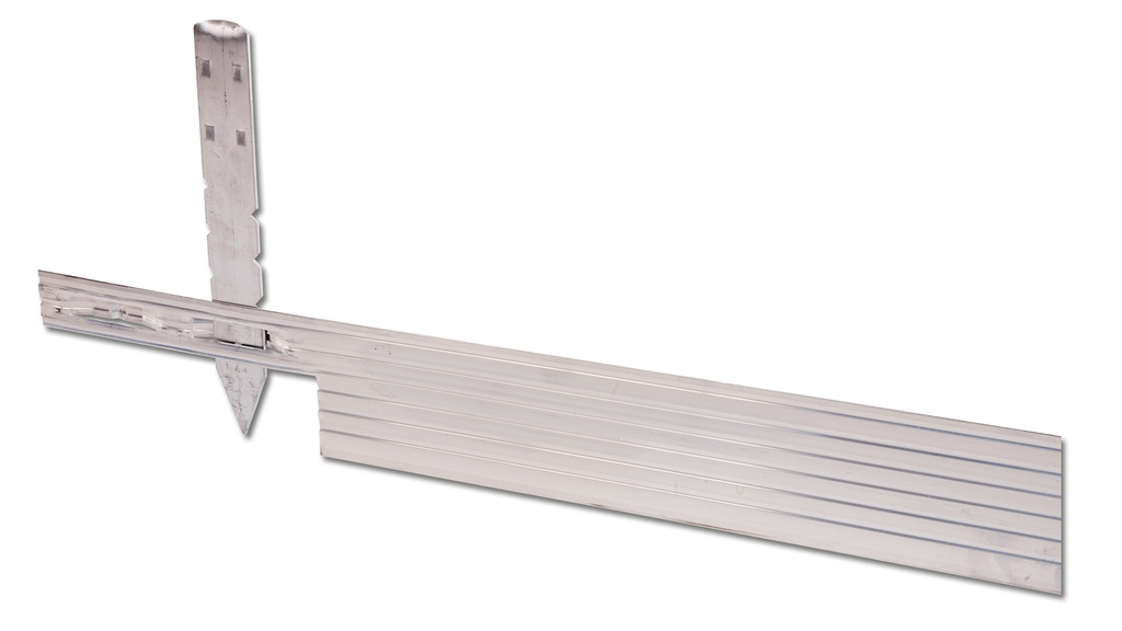 Bordure aluminium argentine, hauteur 14 cm, épaisseur 4.8 mm