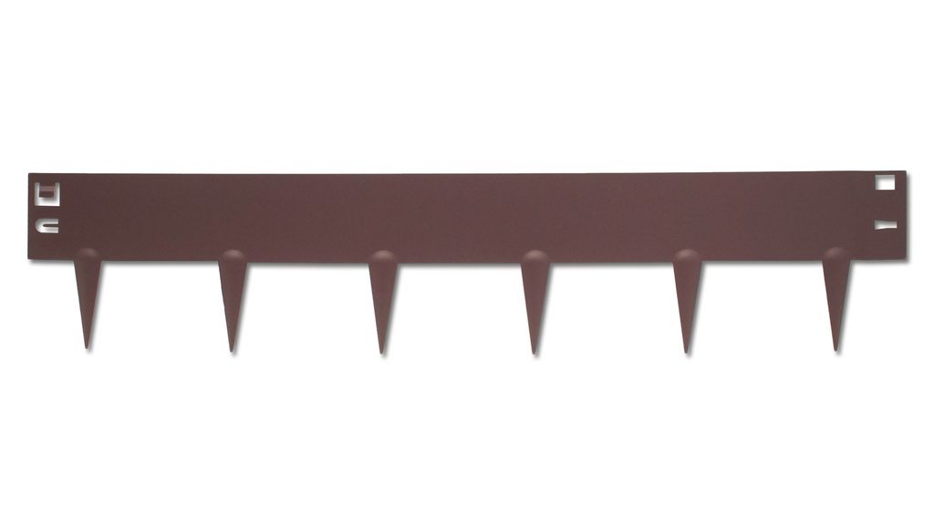 Randbegrenzung Stahl feste Zacken, braun, 1.6 mm x 10 cm, 100 cm lang