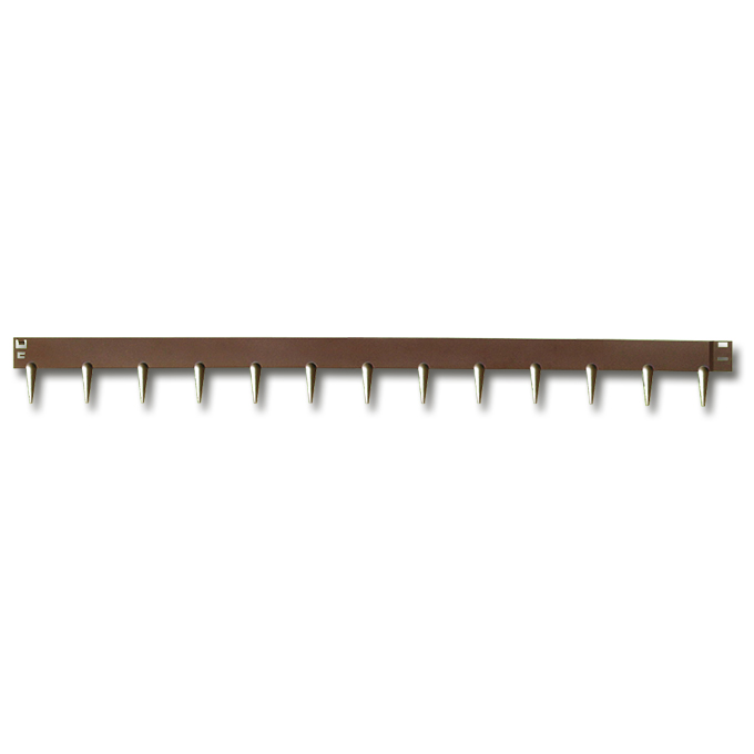 Randbegrenzung Stahl feste Zacken, braun, 2.5 mm x 10 cm, 225 cm lang