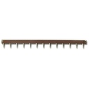 Randbegrenzung Stahl feste Zacken, braun, 2.5 mm x 10 cm, 225 cm lang
