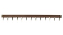 Randbegrenzung Stahl feste Zacken, braun, 2.5 mm x 10 cm, 225 cm lang