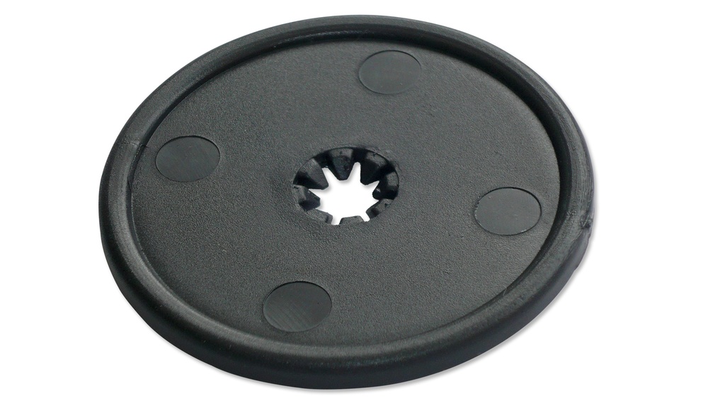 Plastikplatte einzeln, schwarz, ø 6 cm