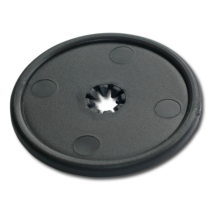 Plastikplatte einzeln, schwarz, ø 6 cm