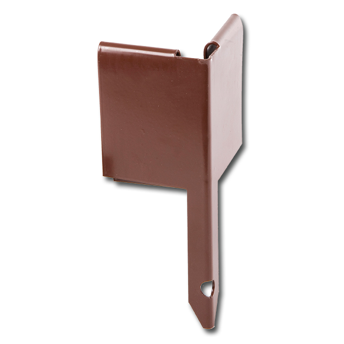Coin 90° acier brun peinte par poudrage