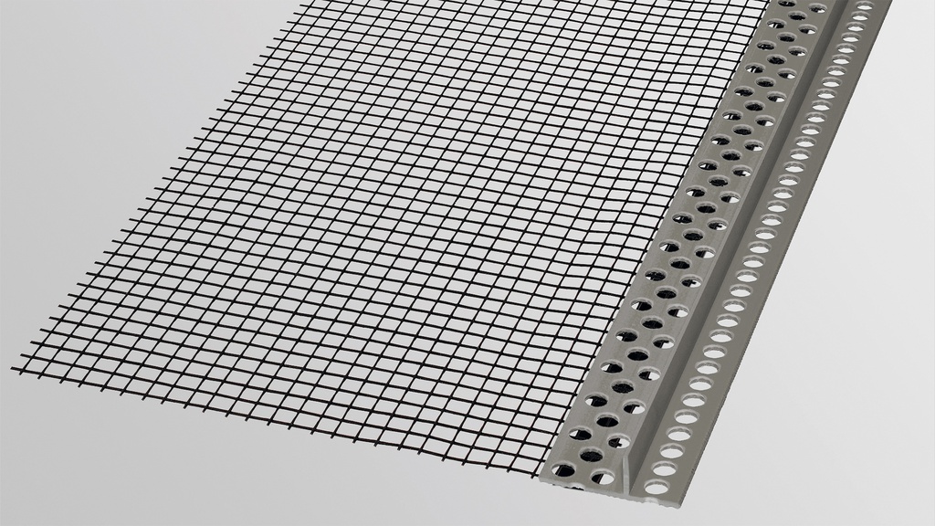 Randabschlussprofil steinfix® netz grau, Länge 200 cm, Steghöhe 22 mm