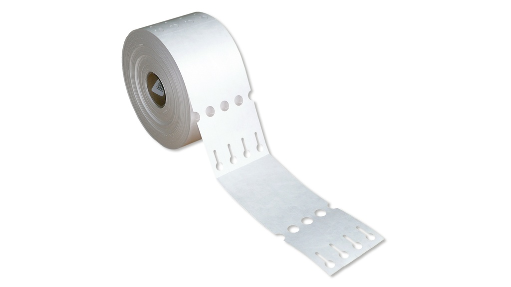 Étiquettes à boucle TT Tyvek blanche 6 lignes, 220 x 25 mm