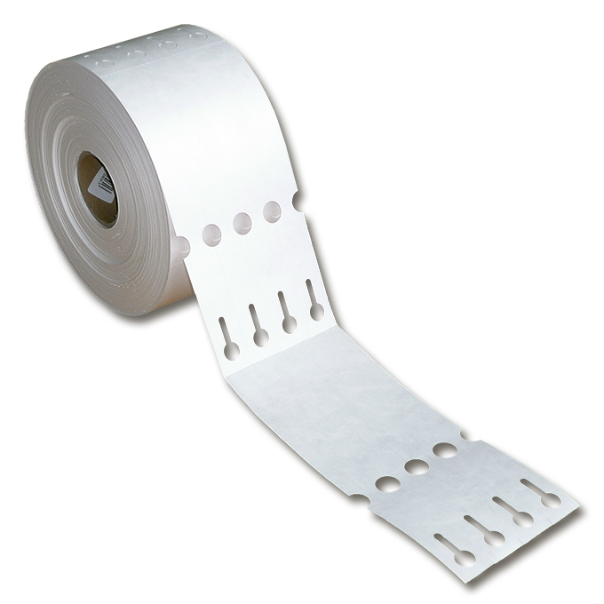 TT-Schlaufenetiketten Tyvek weiss 4-bahnig, 200 x 25 mm