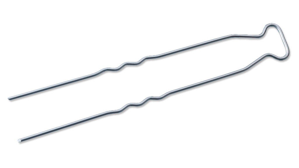 Agraffe GEOHIT U blank Wellenprofil 20 x 3 x 20 cm, 250 Stück