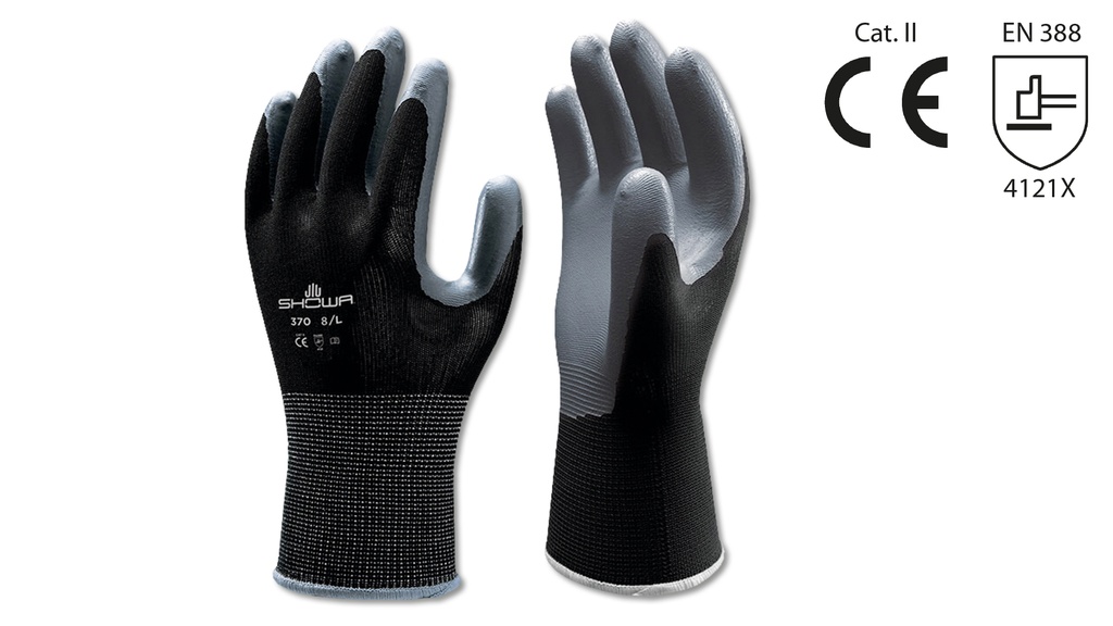 Gants de protection SHOWA noirs, taille 8/L