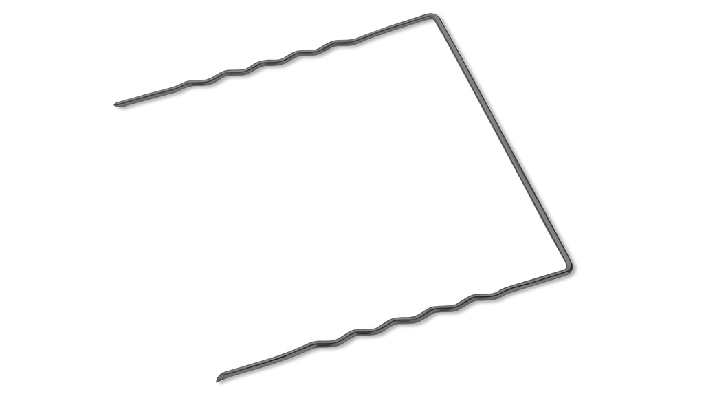 Agrafe en U GEOHIT EXTRA large non zinguée 20 x 20 x 20 cm, 100 pièces